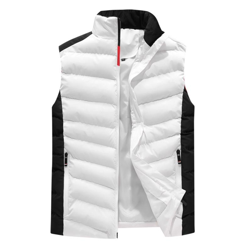 

Men's Vests 2022 Autumn Winter Men Cotton Vest Jacket For Down Sleeveless Waistcoat Man Big Size Warm Mens Coat, Black