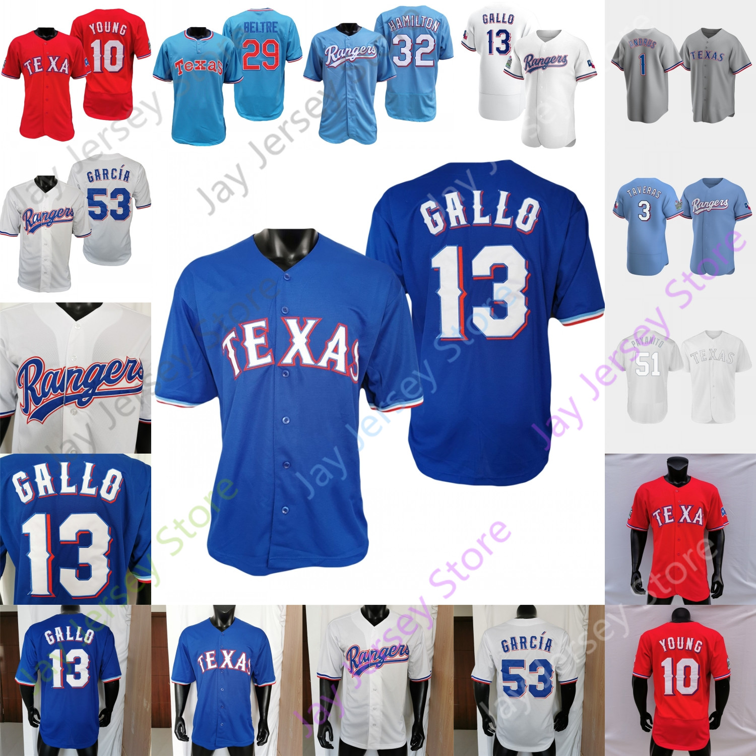 

53 Adolis Garcia Jersey Joey Gallo David Dahl Leody Taveras Eli White Charlie Culberson Ronald Guzman Brock Holt Kiner-Falefa Nate Lowe Nick Solak Arihara, Women red