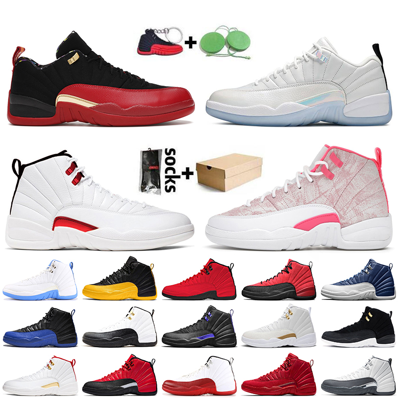 

Top Quality With BOX Jumpman 12 12s Mens Women Basketball Shoes Low Super Bowl Easter 2021 Trainers Twist Arctic Punch Retro Sports Sneakers, A23 deep royal blue 40-47