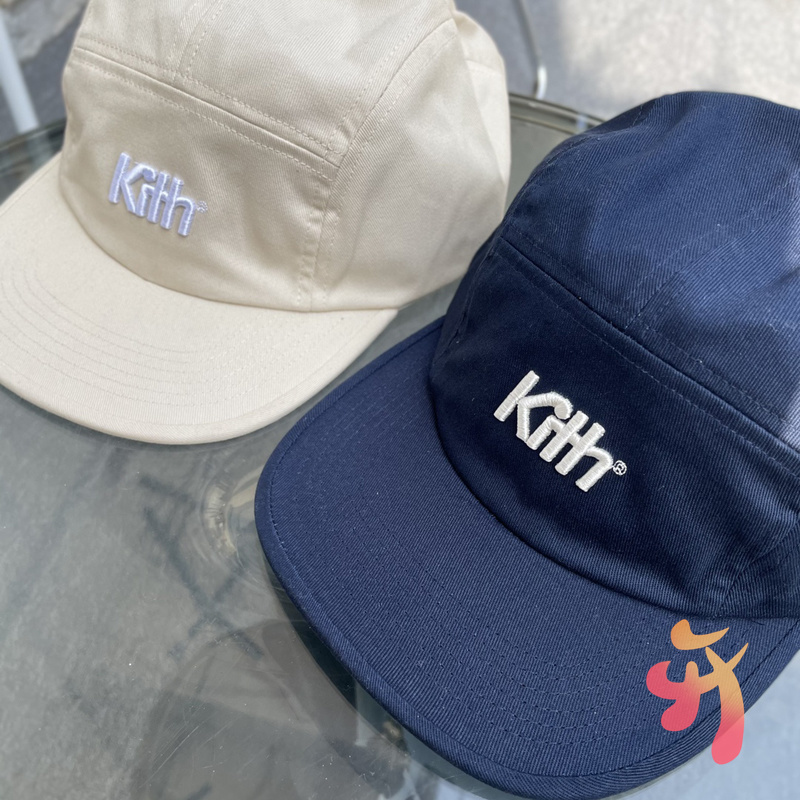 

New Fashion High Street Kith Caps Embroidery Baseball Cap Men's Women's Adjustable Hip-hop Tide Wild Couple Hat, Lengsuanling-white