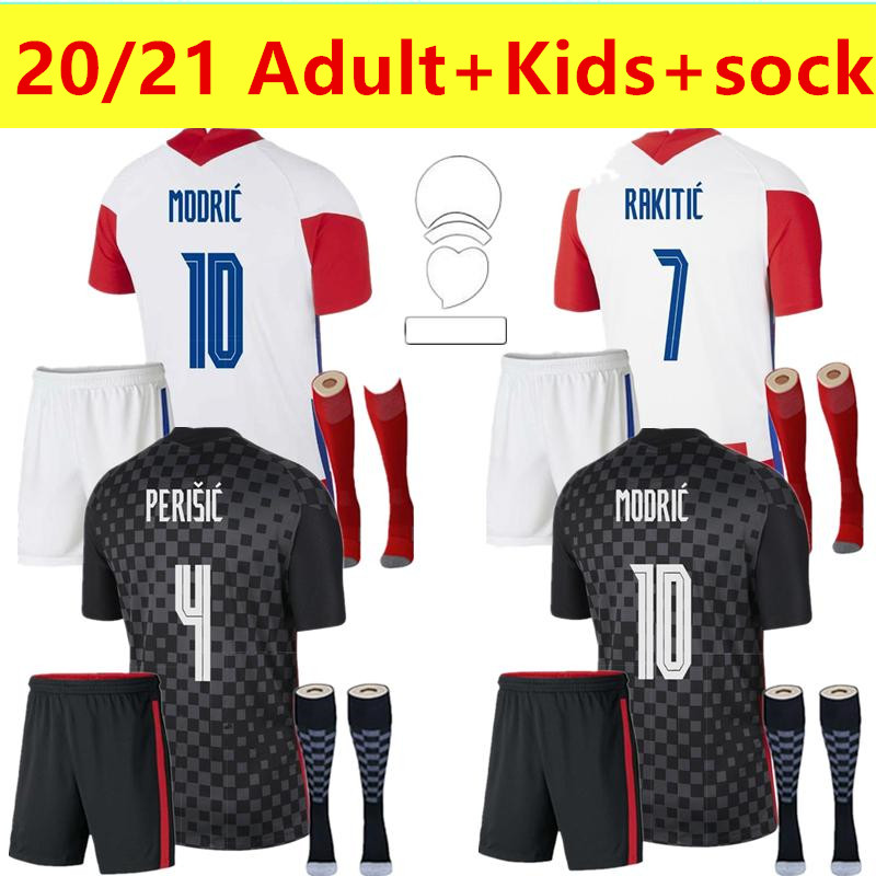 

Adult Kids Full kits+sock 20 21 MANDZUKIC soccer jerseys 2021 home away MODRIC PERISIC KALINIC football shirt RAKITIC KOVACIC Mens Kit uniforms, Black;yellow