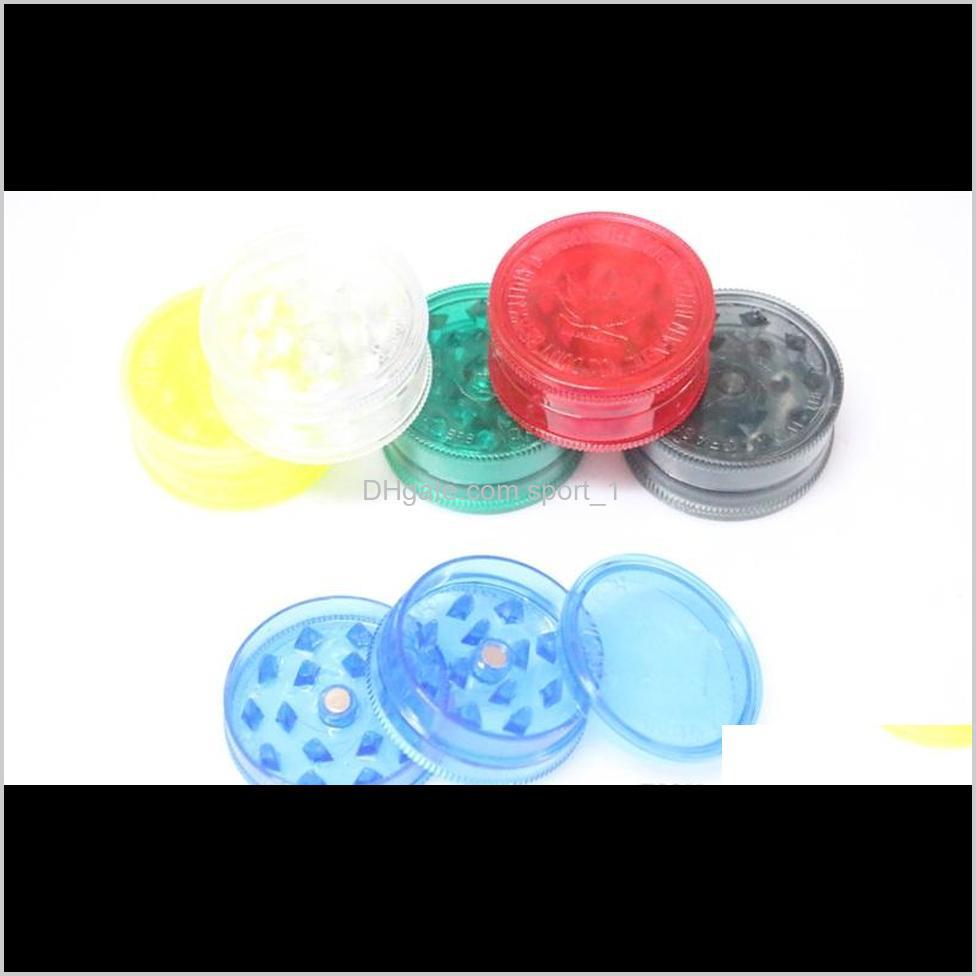 

Plastic Tobacco Herb Grinders Colorful 3 Parts Pipe Filter Grinder Tools Dia 60Mm Tool Kouyw Other Accessories Jfx5S