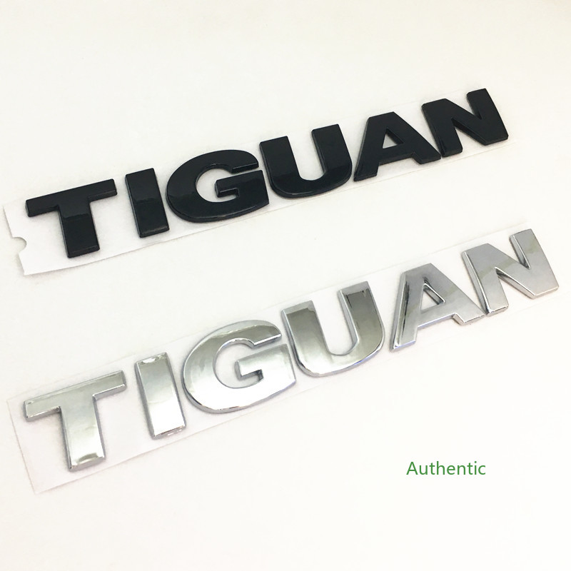 

Black/Silver TIGUAN Car Rear Bumper Trunk Letter Car Styling Stickers Badge Emblem Decals English Alphabet Logo Auto Accessories, Black -tiguan-