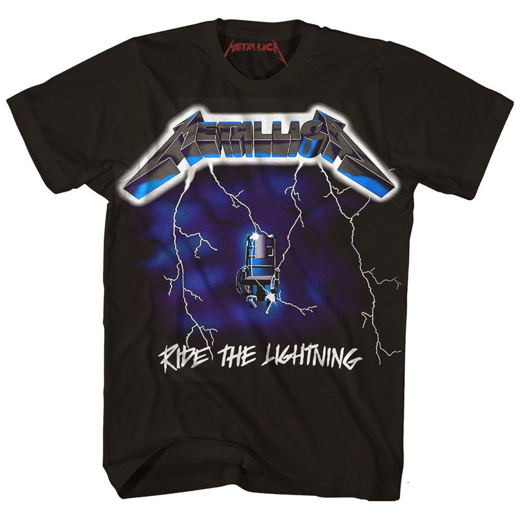 

Metallica Rock Band Punk Metal Short Sleeve T-shirt, White