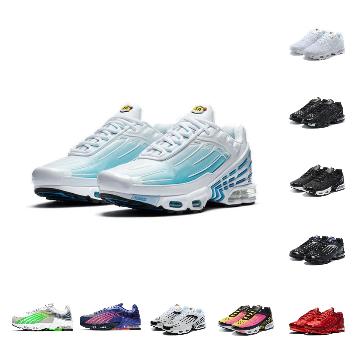 

men shoes tn plus 3 running shoe mens women triple white black Laser Blue Volt Glow Oreo womens Breathable sneakers trainers outdoor sports size 36-45, #36