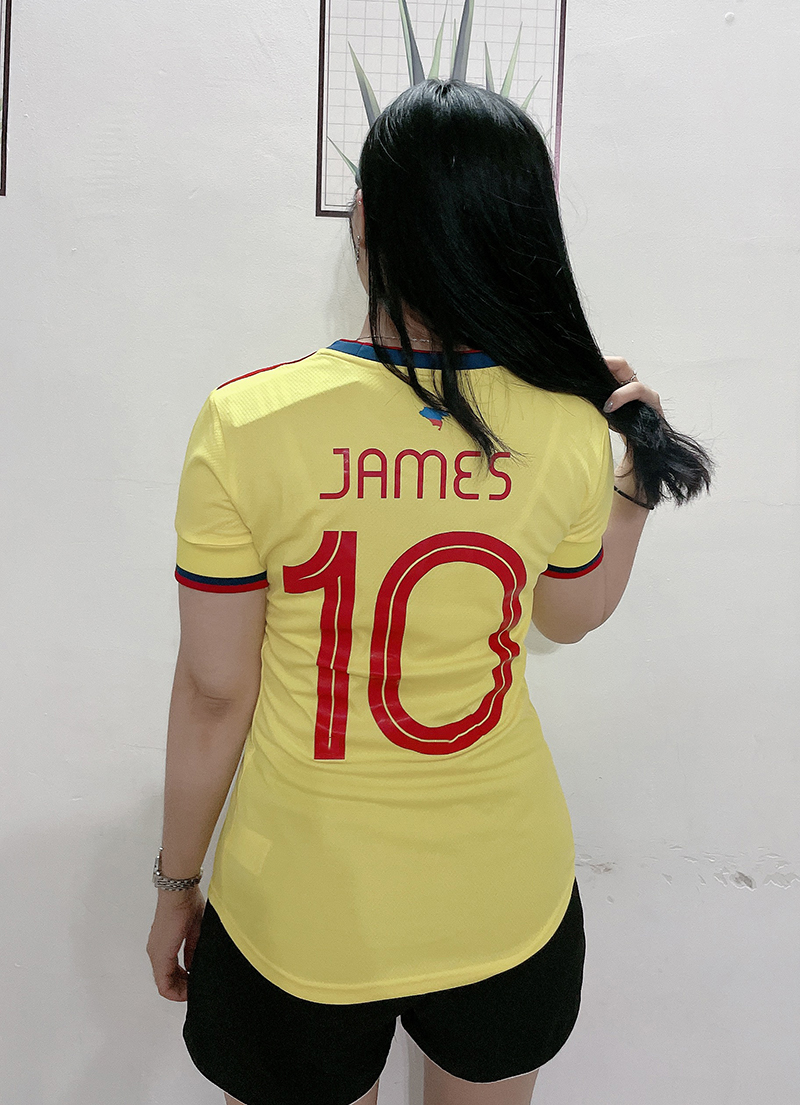 

#10 JAMES Home Yellow Soccer Jersey Women 2021 Lady soccer shirt #9 FALCAO Girl Football Uniform #11 CUADRADO FemaleSports Wear Clothing, No name