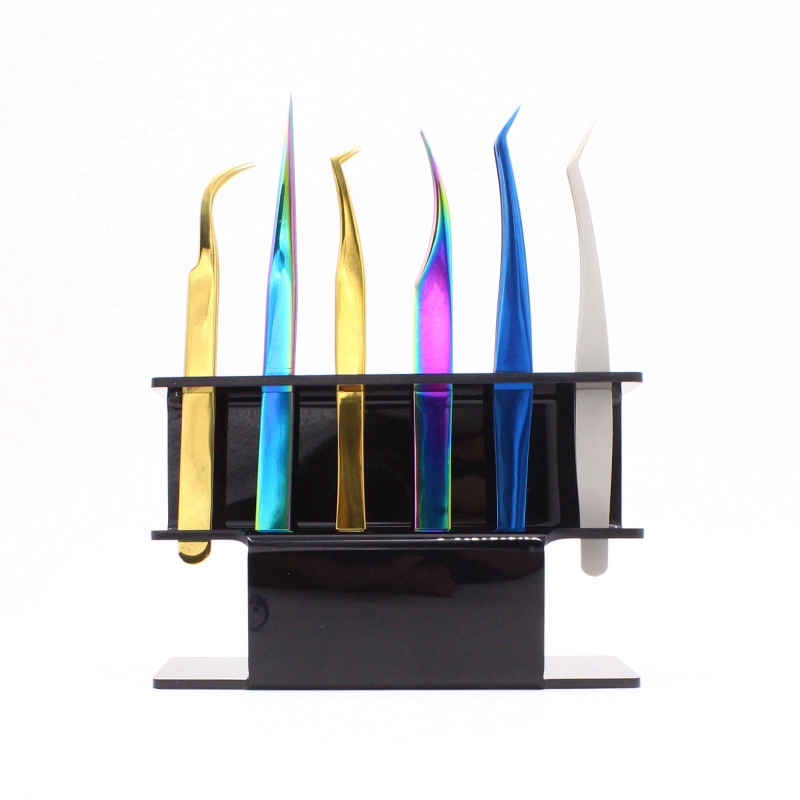 

Cosmetic Organizer Acrylic Eyelash Tweezer Storage Holder 6Pcs Durable Convenient Tweezers Stand Shelf Holders Eyelashes extension Makeup Tool 0793