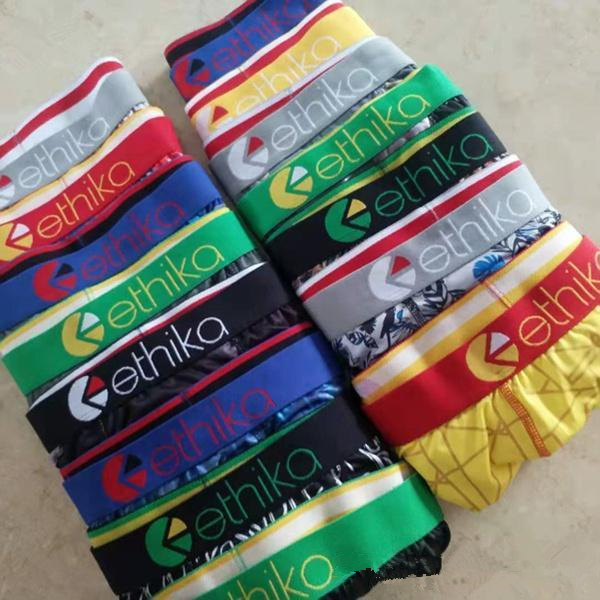 

Men Ethika underwears designers Fashion boxers Breathable Boxer Underpants Mens sexy Tight Waist Underpant Boxers Man Underwear, Bag