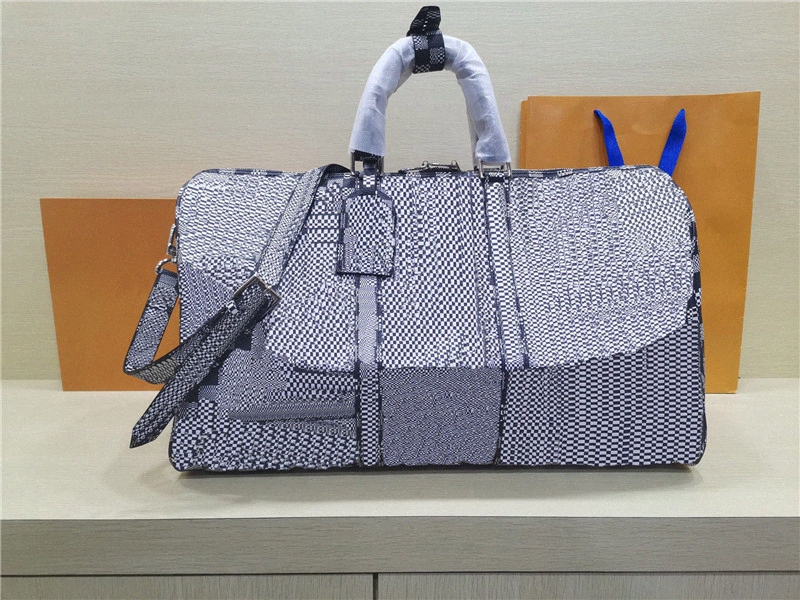 

Duffel Bags Mens Womens Travel Sport Handbags Keepall 55 Mosaic Orange Chain Black brown Blue Outdoor Bag 00 C0dH#