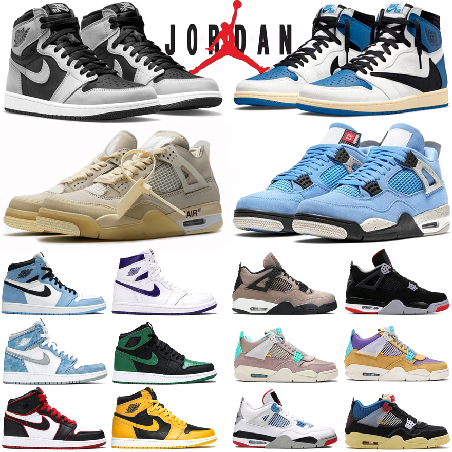 

Hyper Royal University Blue Air Jordan 1 1s Mens Basketball Shoes Retro 4 4s Sail Obsidian UNC Black Cat Bred Taupe Haze Fire Red Men Sports Women Sneakers Trainers
