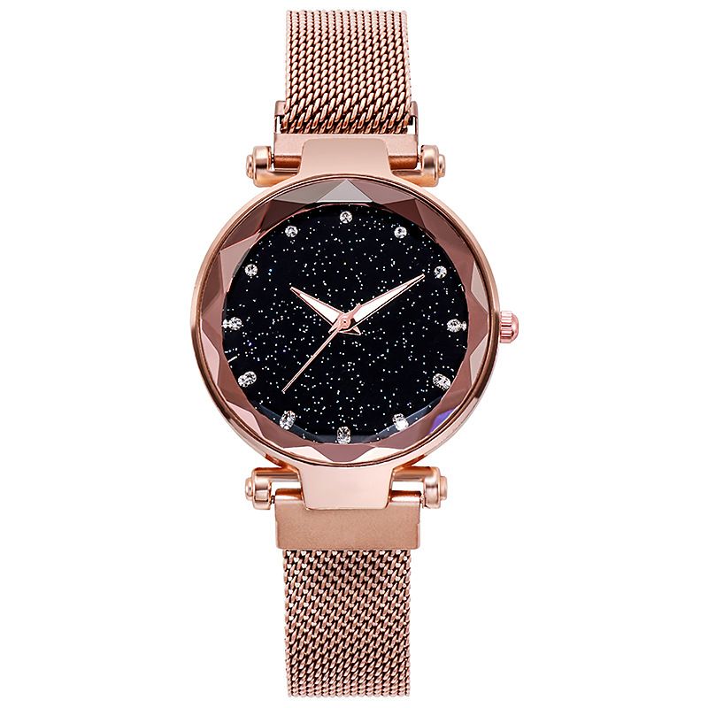 

Casual Women Romantic Starry Sky Wrist Watch Bracelet Leather Rhinestone Designer Ladies Clock Simple Dress Gift, Customize