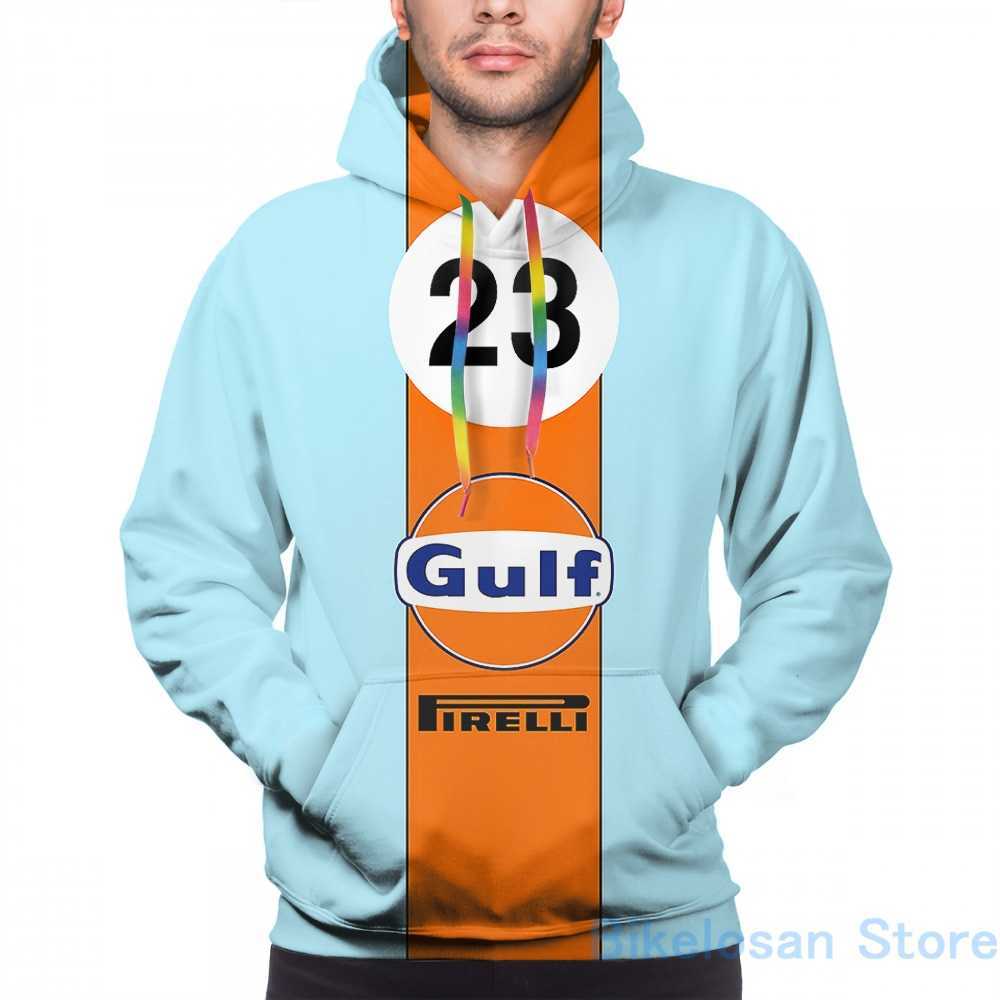 

Mens Hoodies Sweatshirt for women funny Gulf Oil Racing colours print Casual hoodie Streatwear, Men