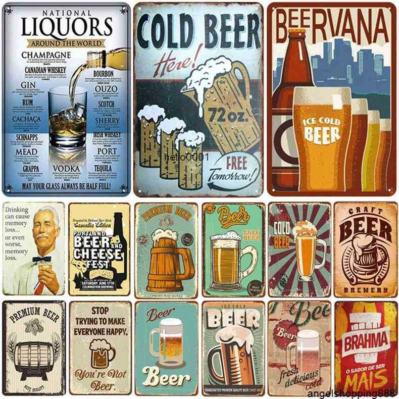 

Good Beer Plaque Tin Sign Pin Up Shabby Chic Decor Signs Vintage Bar Decoration Metal Poster Pub Platea