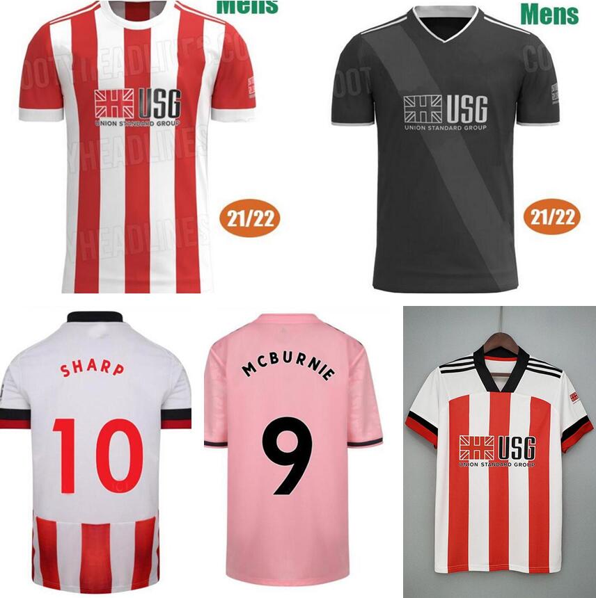 

2021 2022 Sheffield Soccer Jerseys home away MOUSSET United 21 22 McBURNIE LUNDSTRAM FLECK third Football Shirt NORWOOD SHARP men kit Jersey, Red