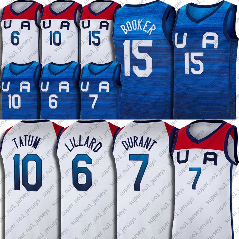 

Kevin 7 Durant Jersey Devin 15 Booker Jerseys Damian 6 Lillard Jersey Jayson 10 Tatum Jerseys Team USA 2020 Tokyo Summer Olympics, Multi