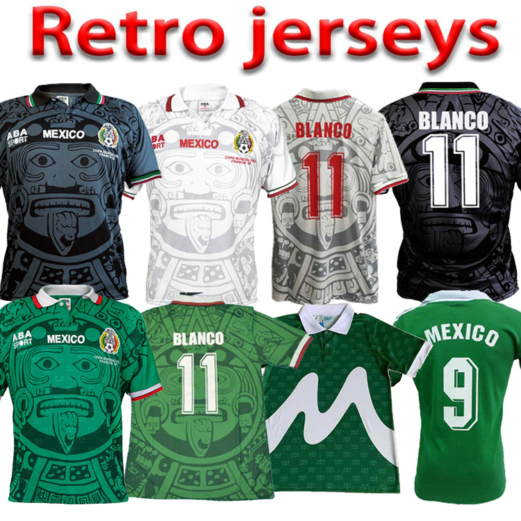 

1998 1999 2000 Retro Soccer Jersey 1995 1996 1997 Edition short 98 99 World Cup Mexico BLANCO Hernandez football Shirt 95 96 97, Black;yellow