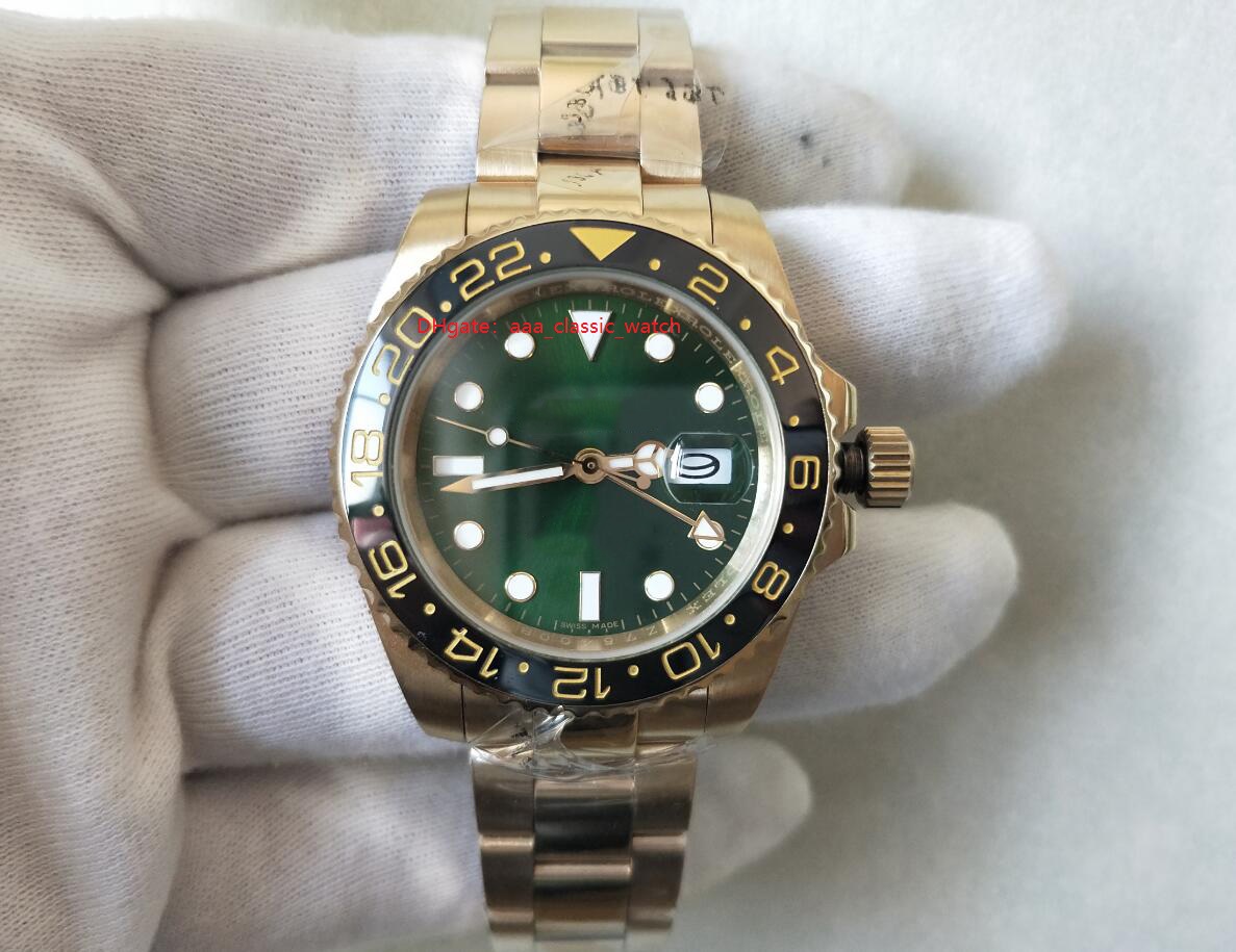 

Factory Supplier Top High Quality Watch 40mm GMT 116713 Ceramic Bezel Asia 2813 Movement Mechanical Automatic Green Dial Mens Men's Watches