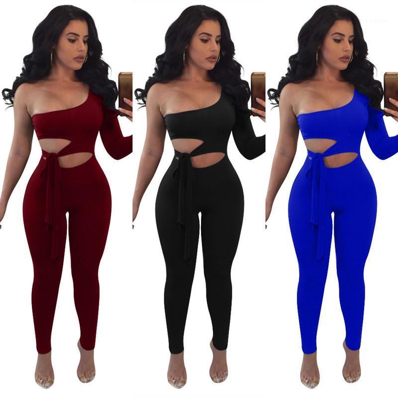 

Women' Jumpsuits & Rompers Womens Jumpsuit Women Elegance One Piece Elegant Woman Party Sexy Long Sleeve Product 2021 Autumn Night Lycra, Black