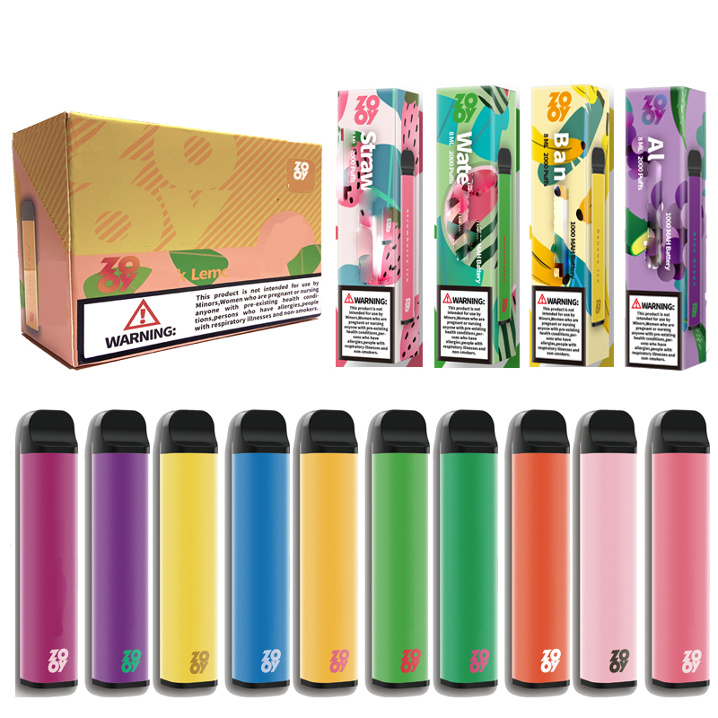 

Original ZOOY Disposable Vape disposables vapes OEM ODM e cigarettes Pods 1000mAh Battery 2000 puffs Prefilled Bar Plus vaporizer vapor