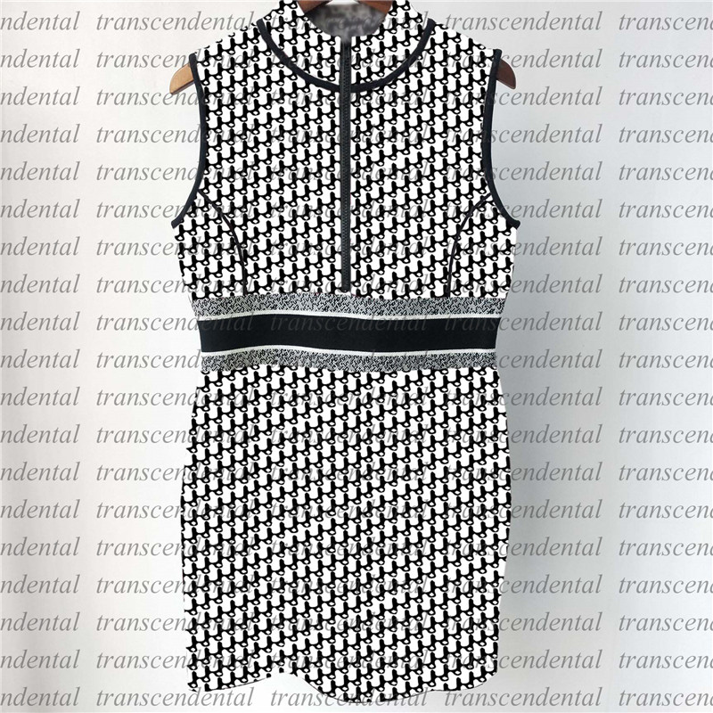

Women's Sleeveless knitted Dress Bodycon Bandage Sexy With Letter Zipper Night Club Sweater Outfits Dresses, Extra shipping cost