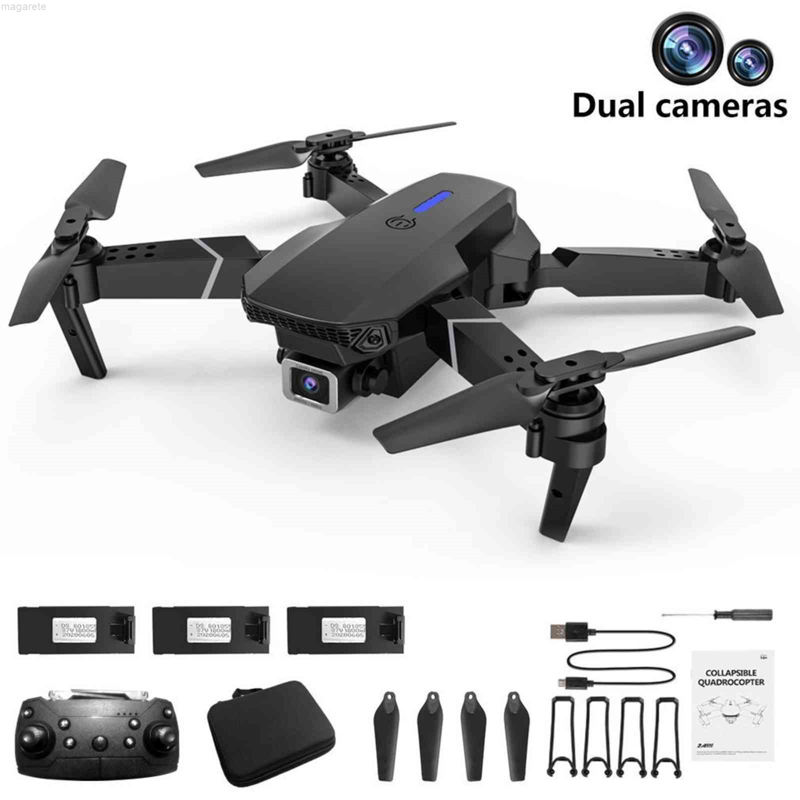 

E525 UAV with WiFi, FPV, wide-angle, 4K camera, height keeping, reinforced concrete, folding, gift toys, Single camera 1b