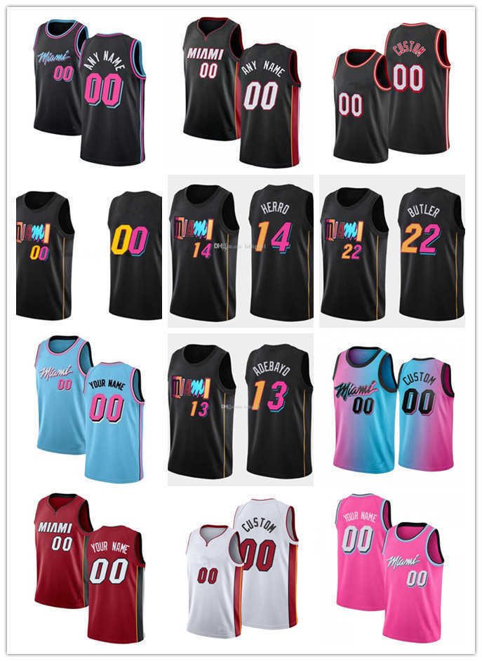 

75th Custom Men Women Youth Miami's Heat's 21 Dewayne Dedmon 40 Udonis Haslem Tyler 14 Herro 55 Duncan Robinson Basketball Jerseys, Color