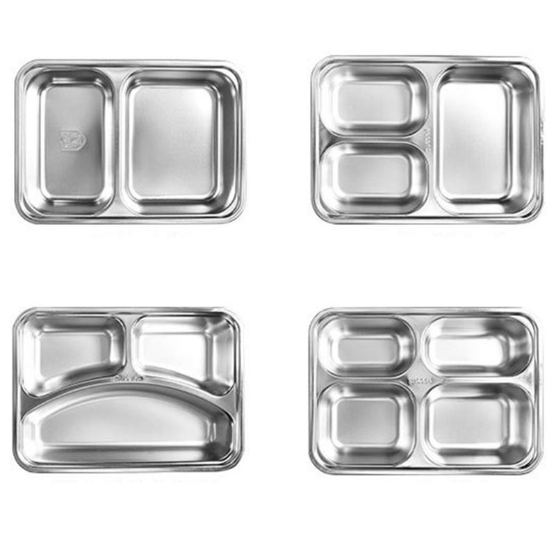

Dinnerware Sets Stainless Steel Lunch Box For Adults Kid Bento Student Container