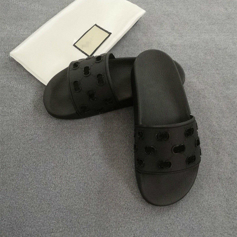

Men Rubber Slide Sandals Designer Slides High Quality Causal Non-Slip Slides Summer Huaraches Flip Flops Slippers With BOX Size 5-11