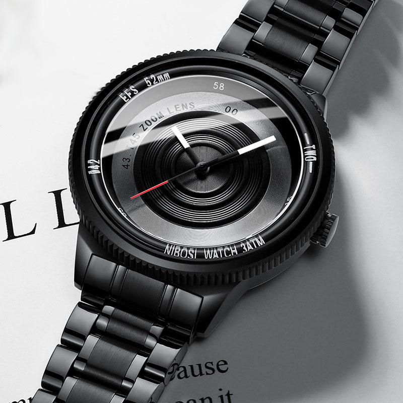 

Wristwatches 2021 Luxury Sports Watches For Mens Top Brand Waterproof Steel BeltFashion Male Clock Black Watch Reloj Hombre