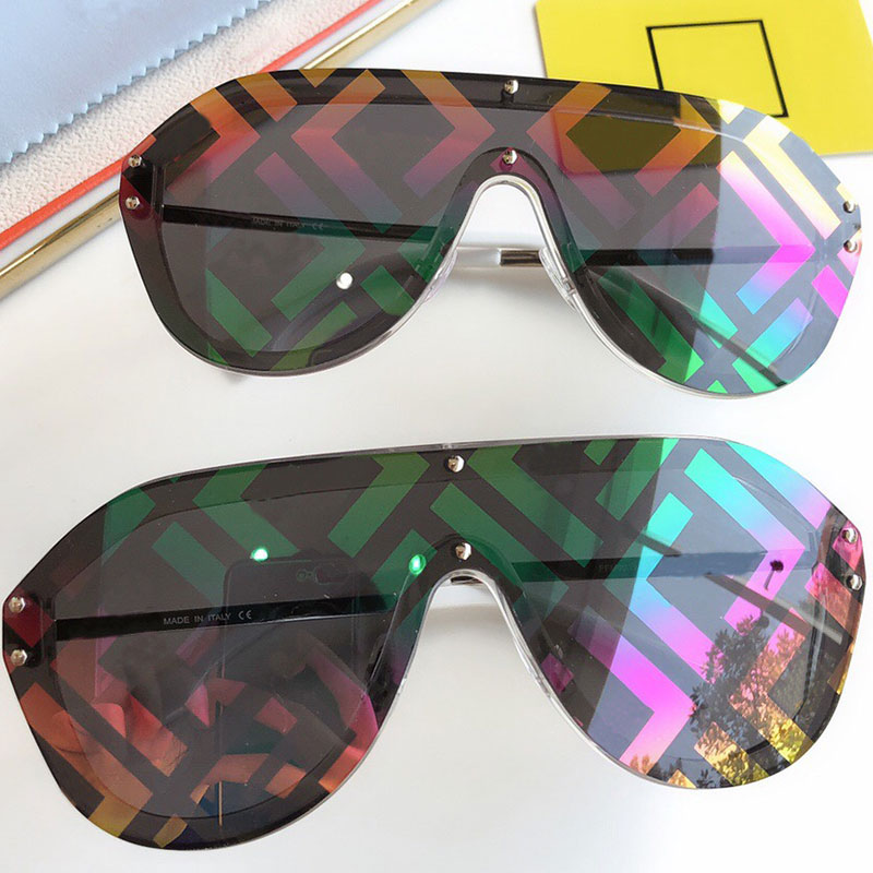 

Womens sunglasses F M0039 SG S fashion one-piece color letter lens mens classic driving glasses anti-UV400 protection designer top quality shipped with box