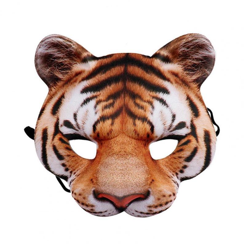 

Party Favor EVA Useful Cute Halloween Tiger Shape Face Cover Easy Wear Decorative Supplies