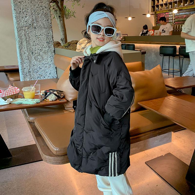 

Down Coat Girls' Cotton Padded Clothes 2021 Children's Winter Thickened Medium And Long Warm Outerwear 7-45, Blue;gray