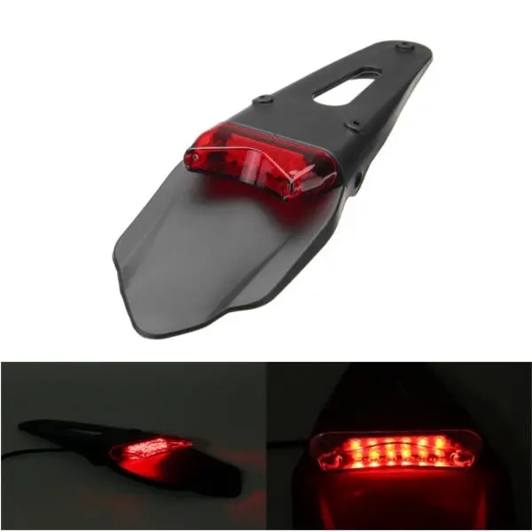 

12V Motorcycle Brake Rear Lamp Tail Light Universal Red Smoke Clear