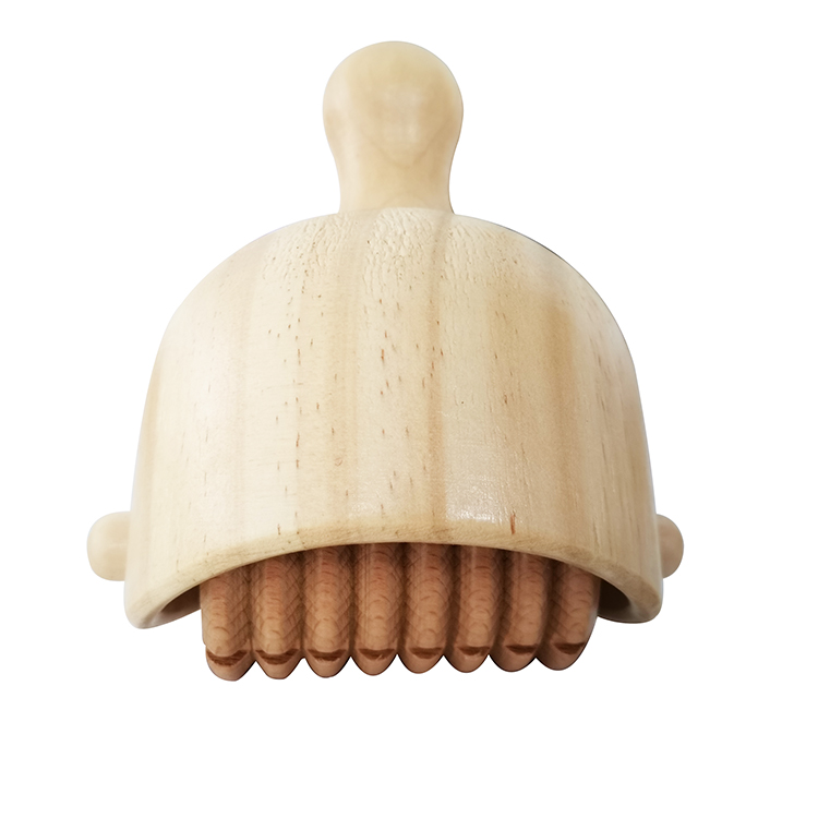 TcmHealth Holz Handheld Massagebasse Holztherapiewerkzeuge mit Roller Massagebast