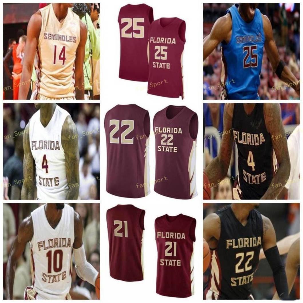 

NCAA College Florida State Seminoles Basketball Jersey 0 Rayquan Evans 1 Raiquan Gray 10 Malik Osborne 11 Nathanael Jack Custom Stitched, Black