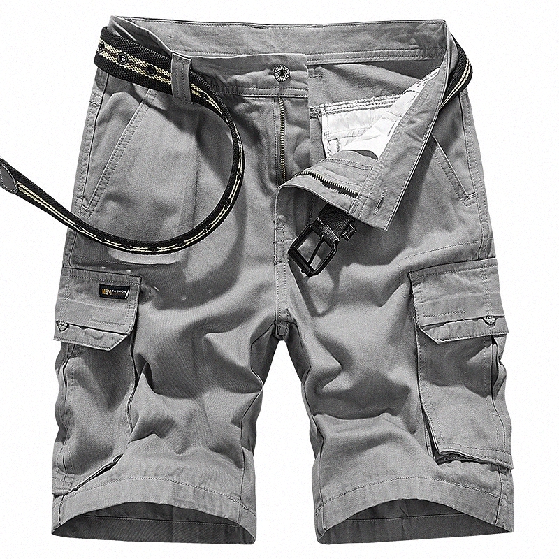 Men's Casual / Sporty Cargo Shorts Shorts Tactical Cargo Classic Sporty Zipper Knee Length Pants Casual Daily Micro-elastic Simple Solid Color