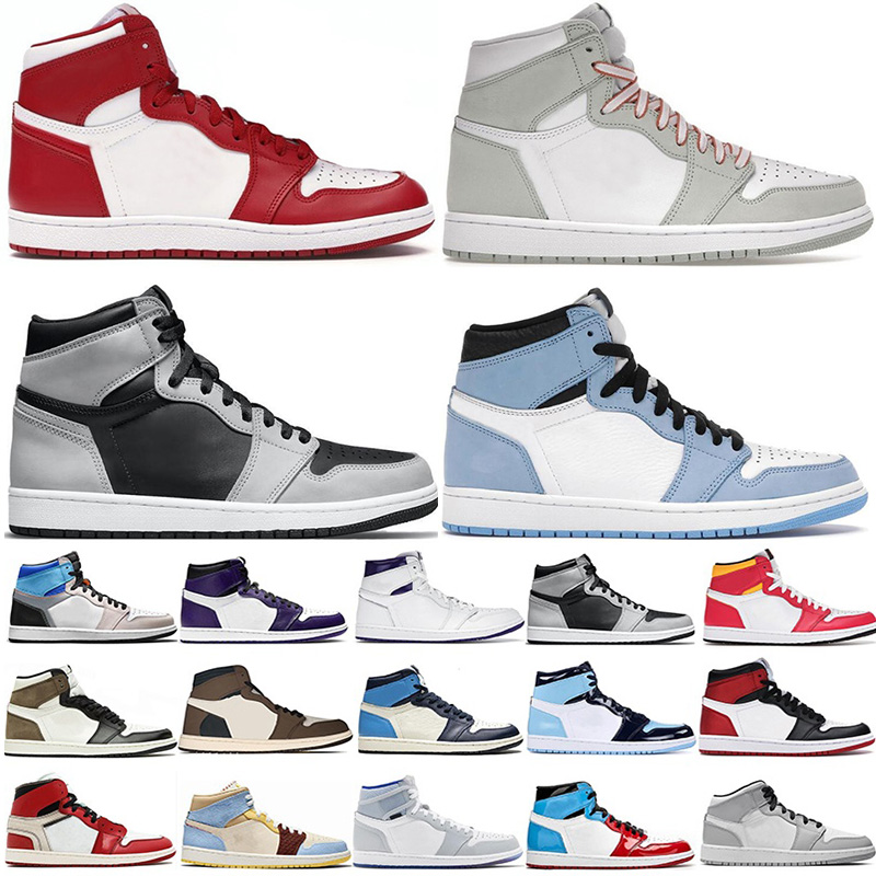 

High OG Mens Basketball Shoes 1 1s Designers Sneakers Seafoam Bred Toe University Blue Pollen Mocha White Fragment x Hyper Royal Womens Trainers