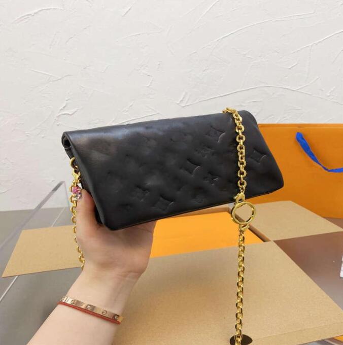 

Handbags Women Luxurys Letter Embossed New Arrival Shoulder Bags Color Contrast High Quality Crossbody Bags Tri-fold Satchel 2022, Black