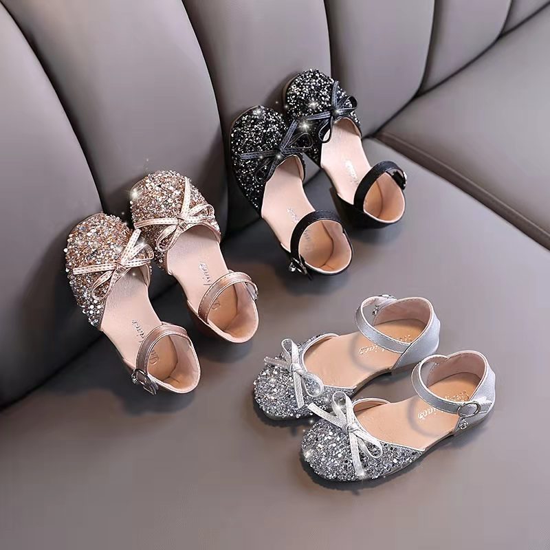 

Infant Children Sandals Girl Fashion Flats Kids Toddler Princess Shoes With Butterfly-Knot Dress Wedding Party Girls Soft, Box;single shot;no delivery
