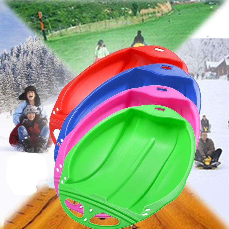 

Portable Ski Board Snow Sled Pad Sand Slider 2021 Kids And Adult Round Disc Toy Outdoor Funny Winter Game Tool Carpets