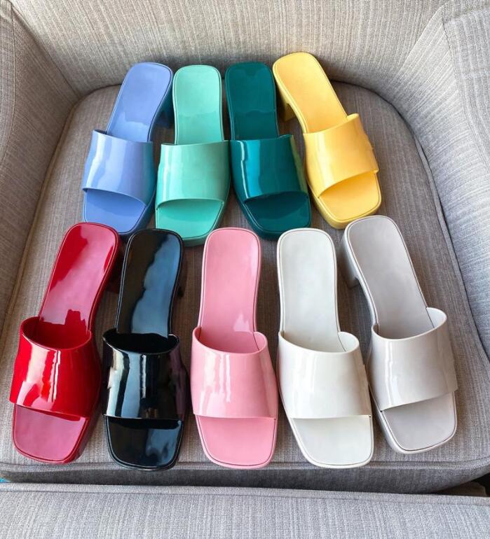 

2021 Designer woman G Slippers Women Sandals High Heels Rubber Slide Sandal Platform Slipper Chunky 2.4"heel height Shoes Summer Embossed Flip Flops with box, Designated order