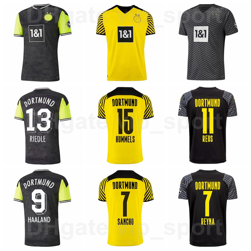 

2021 2022 BVB Soccer 13 GUERREIRO Jersey Borussia Dortmund 15 HUMMELS 38 BURKI 7 REYNA 18 MOUKOKO 23 EMRE CAN 9 HAALAND 11 REUS Football Shirt Kits Custom Name Number, With patch