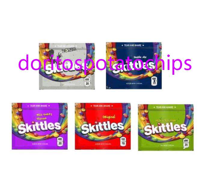 

HOT NEW Bag 400mg Mylar Bags Empty Rainbow Zipper Packaging Pouch Package mylar 52