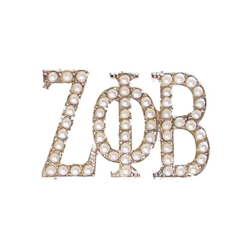 

Pins, Brooches Divine Nine ZETA PHI BETA ZPB Large Size Pearl Lapel Pin Jewelry
