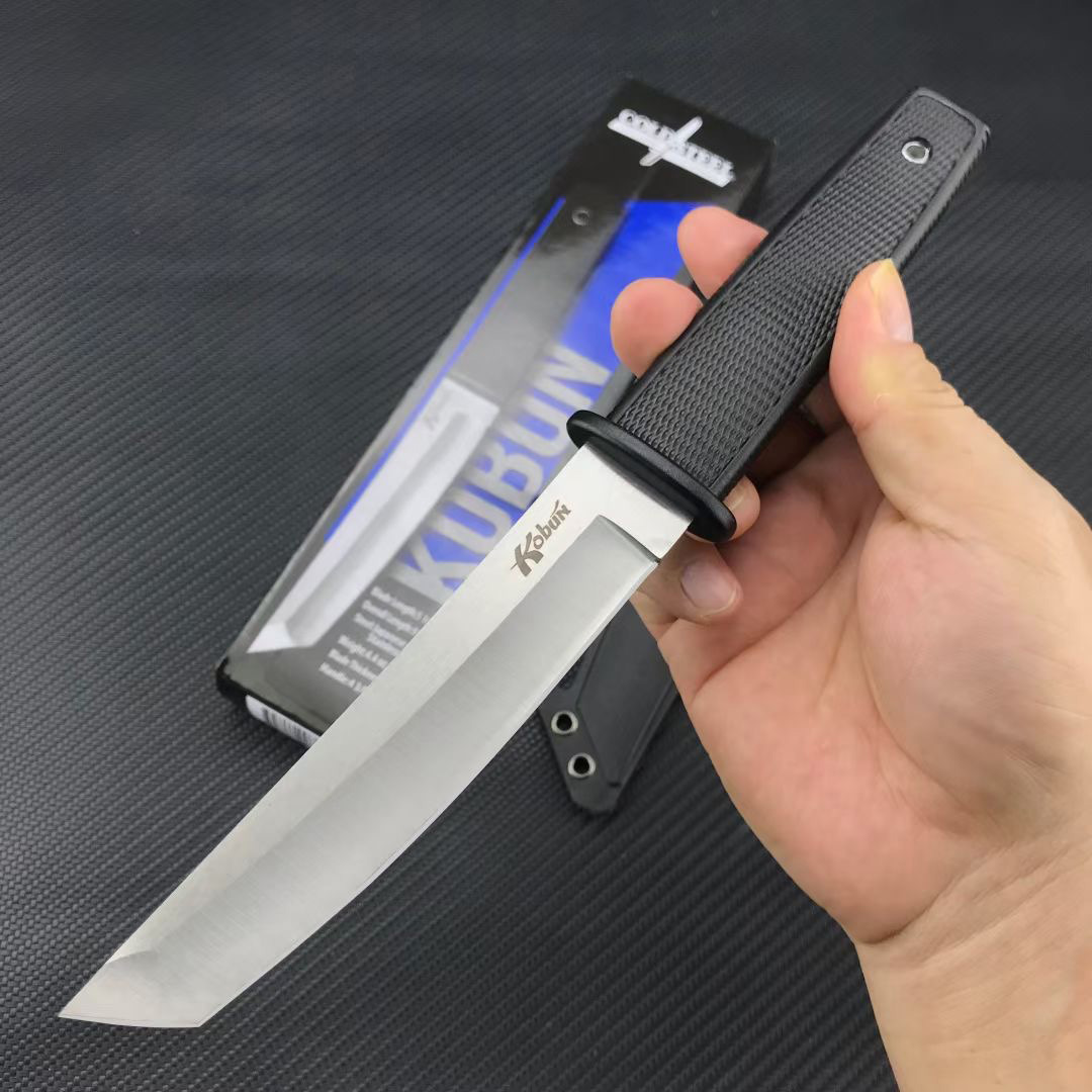 

Newest Cold Steel KOBUN Fixed Blade Knife Tanto/Drop Point 58HRC Outdoor Camping Hunting Survival Pocket Utility edc Tools with ABS Sheath Mini 17T Tools