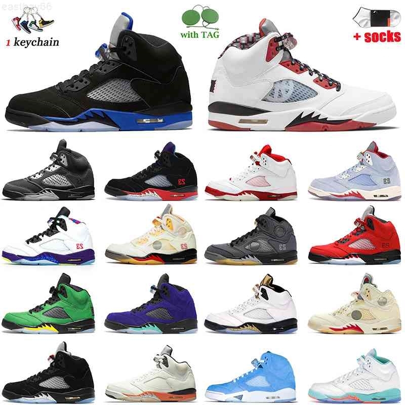 

Designer Mens Basketball Shoes 5 5s Womens Retro Sneakers Size 13 Racer Blue Quai 54 White Raging Bull Black Muslin Unc Sail Stealth, D25 40-47 international flight