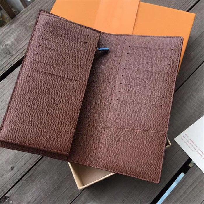 

Fashion clutch Genuine leather wallet with box dust bag Women Men Purse Real Images Wholesale, Red;black