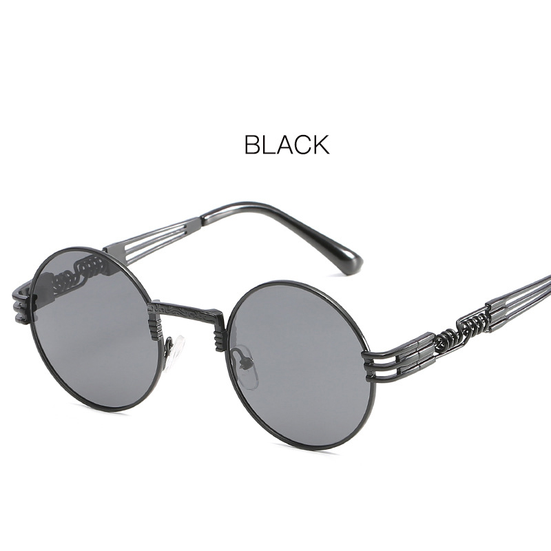 

fashion trend spring leg round frame sunglasses polarized sunglasses men and women metal sun glasses