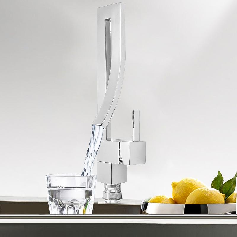 

Bathroom Sink Faucets Basin Chrome Brass Square Tall Faucet Single Handle Deck Mounted Toilet And Cold Mixer Water Tap