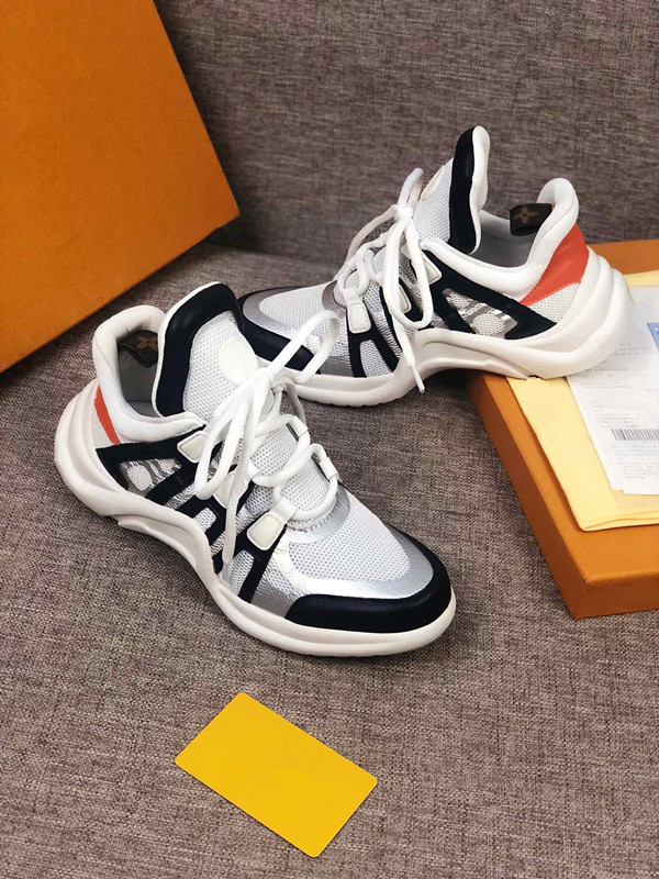 

2021 Designer Men shoes Sneaker Luxury Casual shoe's Genuine Leather Fashion Women Thick bottom Increase Runner Top Quality Mixed letters Trainers, 01